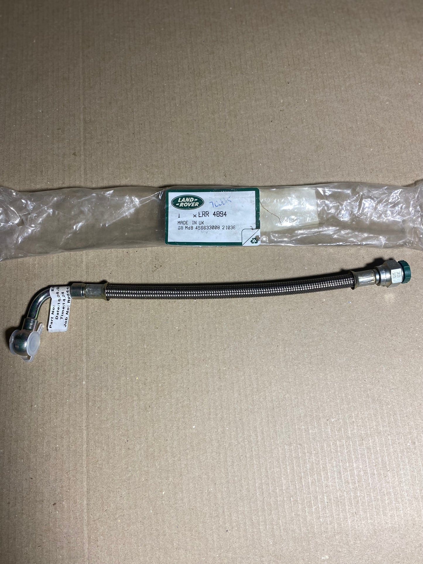 Turbocharger Oil Feed Pipe (300TDi) | ERR4894 | Genuine Land Rover - NOS OEM Part